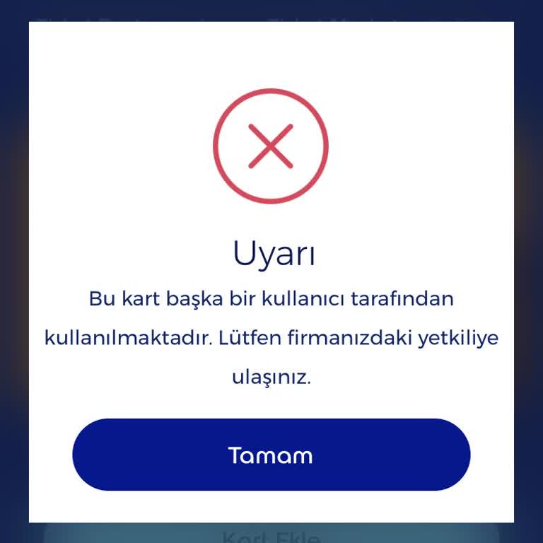 Edenred Kartımı Uygulamaya Kayıt Edemiyorum