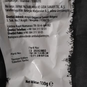 BİM Aşırı Tuzlu Krak Süt Mısır Çerezi Hayal Kırıklığı