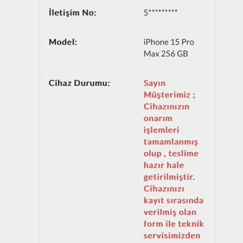Apple 15 Pro Max Hatalı Ürün!