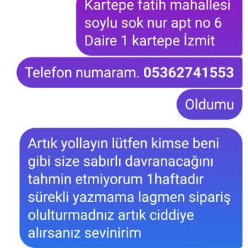 Kamacı Butik Geri İademi Aldı Fakat Yenisini Yollamadı