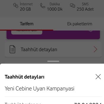 Vodafone Yılık Anlaşma 12 Ay Ama 11 Ay Yapmışlar