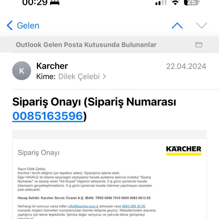 Karcher Sipariş Sonrasında Bilgilendirme Yapmıyor