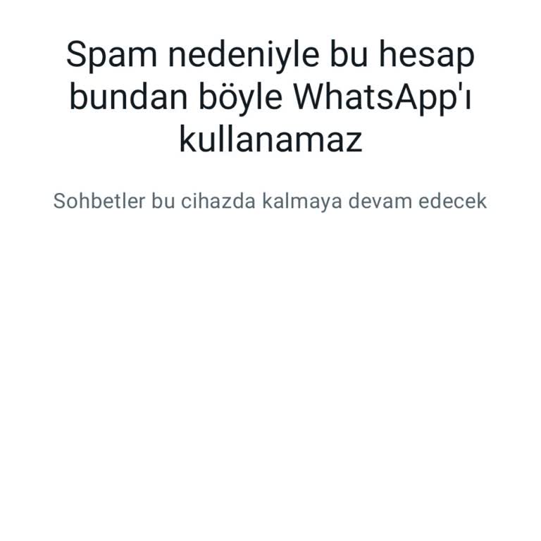 WhatsApp Hesabım Kalıcı Olarak Kapandı