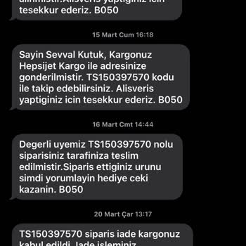 Mevra Giyim Gerçekleşmeyen İade