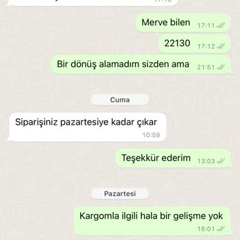 Biezy Butik Sipariş Edilen Ürünün Gelmemesi