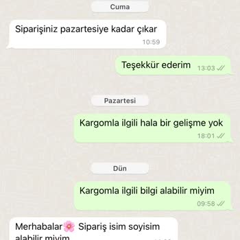 Biezy Butik Sipariş Edilen Ürünün Gelmemesi