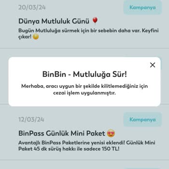 BinBin Park Hatası Cezası