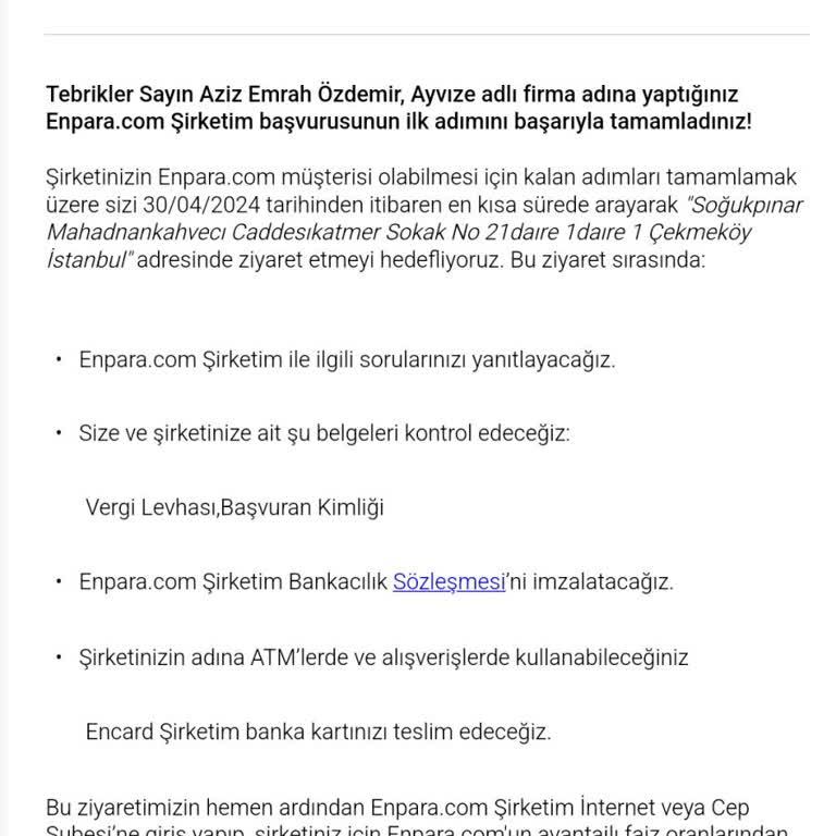 Enpara Şirketim Açılışı Uzun Mu