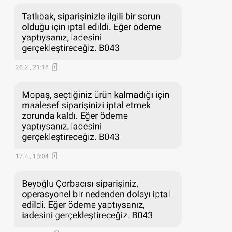 Yemeksepeti Destek Yok Hizmet Yok