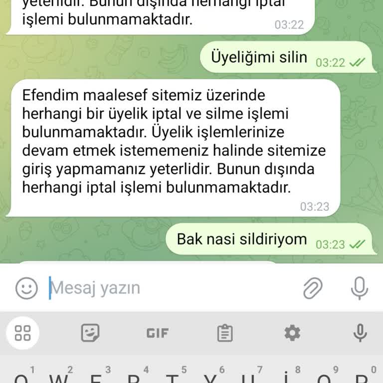 Baywin Sitesi Üyeliğimi Silmiyor
