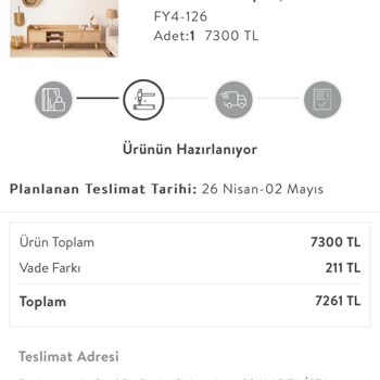 Vivense TV Sehpası /kırık Ürün Değişimi İlgisizliği