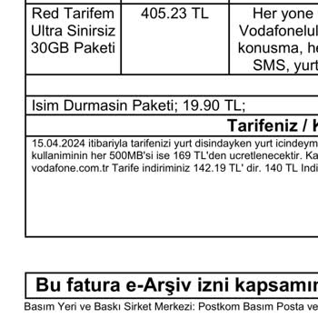 Vodafone Ek Paket İptal Olmuyor