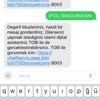Vodafone Ek Paket İptal Olmuyor