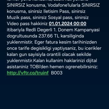 Vodafone Red'li Özel 20 GB Ultra Paketi Yerine Başka Paket Yapıldı