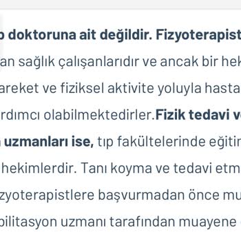 Doktorsitesi.com Fizyoterapistlere Yapılan Haksızlık