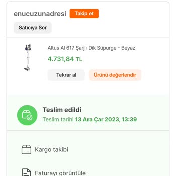 Altus Al617 Süpürmeyen Süpürge