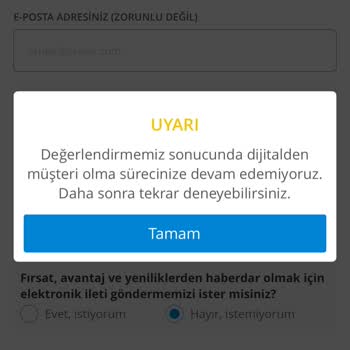 Denizbank Müşteri Olma Problemi