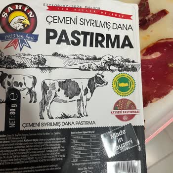 Şahin Sucukları Vakumlu Paketli Pastırmada Bozulma Problemi