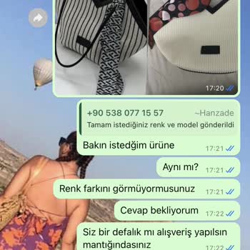 Canta_hanzade (Instagram) Yanlış Ürün Gönderimi Ve Müşteri Hizmetleri Sorunu