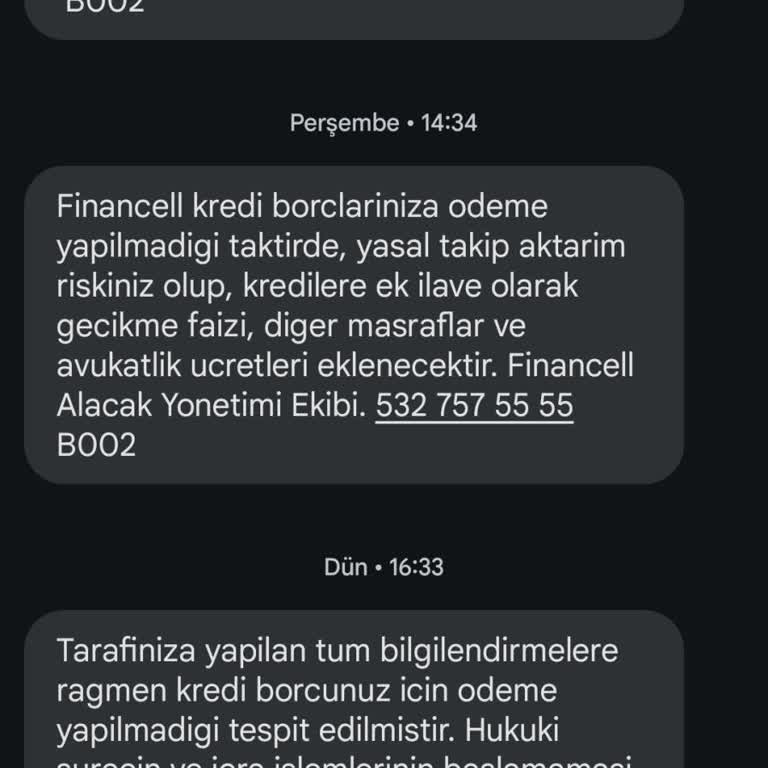 Turkcell Financell Kredi Kullanmadığım Halde Bana Mesaj Atıyor