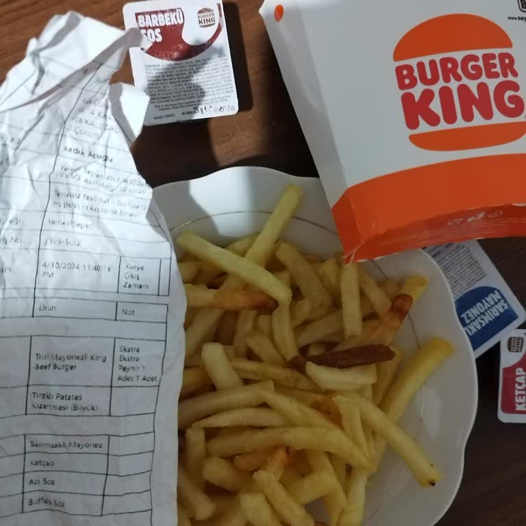 Burger King Siparişimdeki Eksikler Ve Yanlışlar Yine Hayal Kırıklığı Yarattı