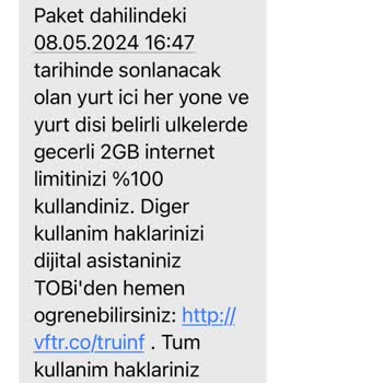 Vodafone Yurt Dışı Paketi Mağduriyeti