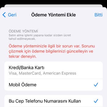 Vodafone Mobil Ödeme Kullanamıyorum