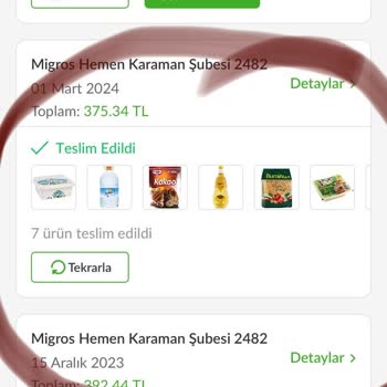 Migros Sanal Market Şikayet