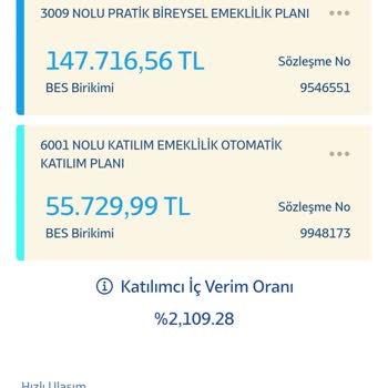 Katılım Emeklilik Mobil Uygulama Hesap Hatası