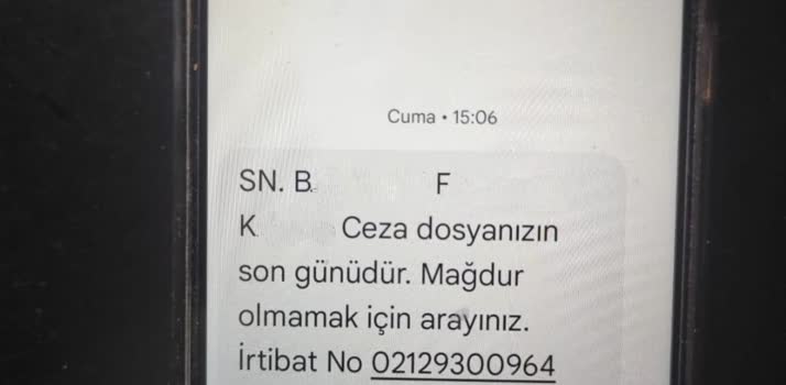02129300964 0212 930 09 64 Ceza Dosyası Mesajı - Şikayetvar