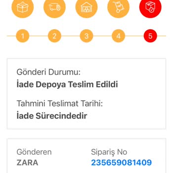 Zara Siparişim Tarafıma Ulaştırılmadı