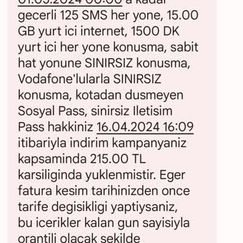 Vodafone 215 TL Faturam 430 TL Oluyor
