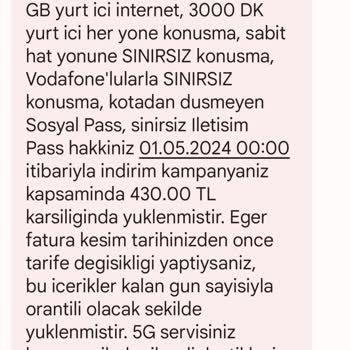 Vodafone 215 TL Faturam 430 TL Oluyor