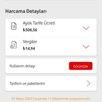 Vodafone Fahiş Fiyatlı Fatura