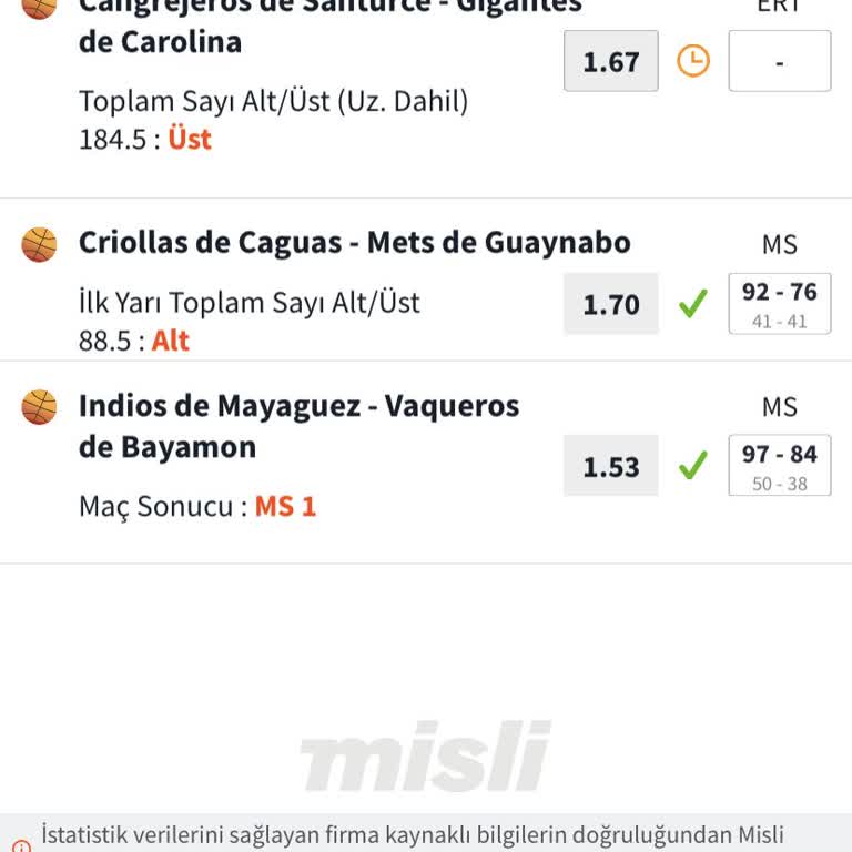 Misli Den Oynadığım Kupon Geçerli Sayılmadı