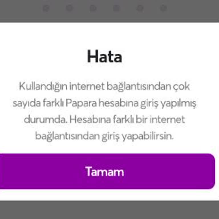 Papara Hesaba Giriş Problemi