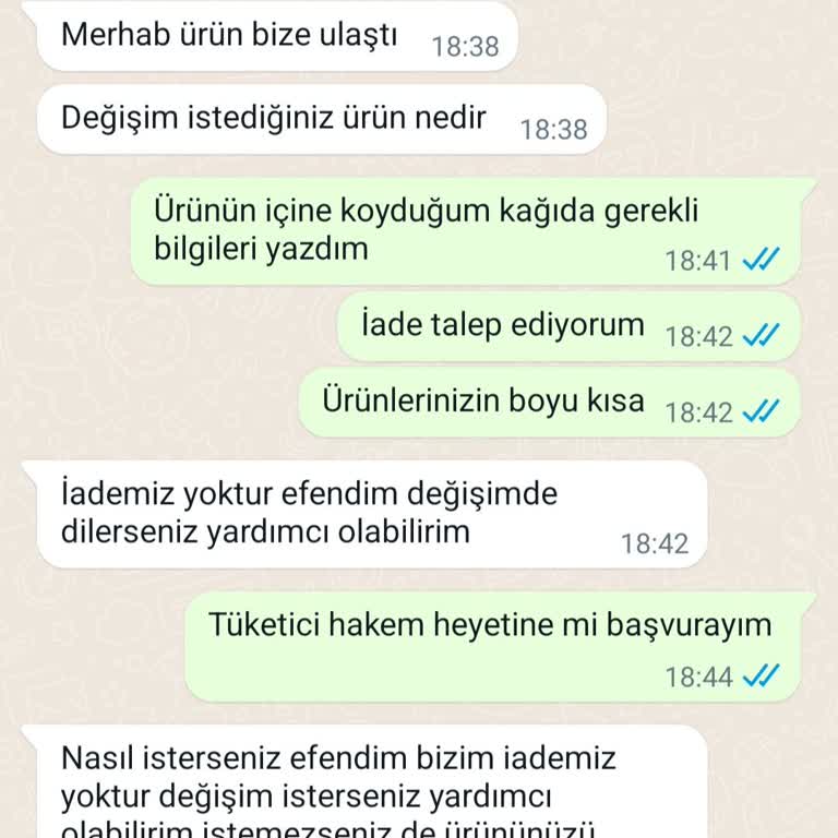 Emel Turgay İade Kabul Etmiyor