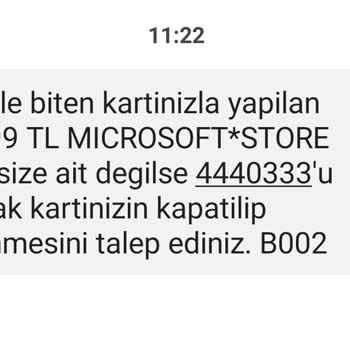 Microsoft Store Kartımdan Para Çekmiş