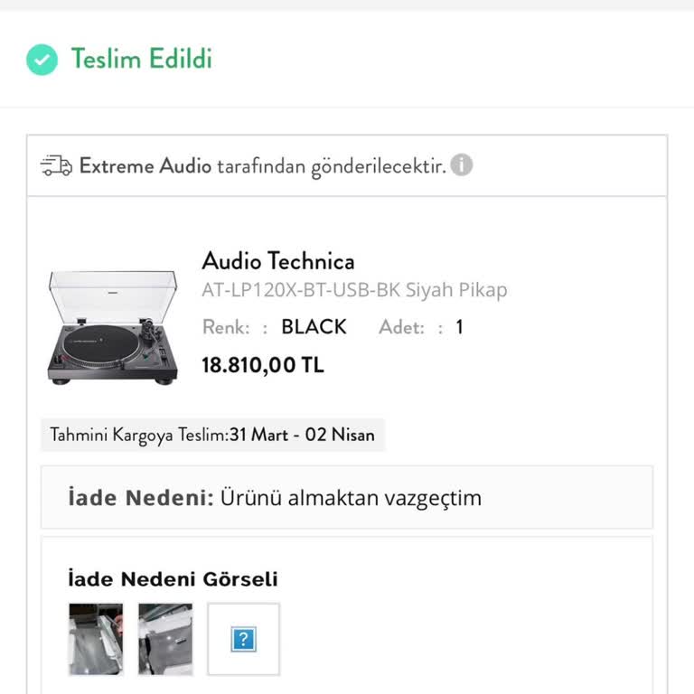 Beymen Paketi Açıldığı Gerekçesi İle İademizi Kabul Etmedi