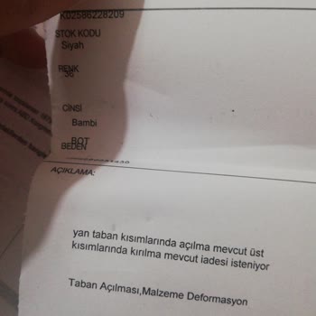 Nata Vega AVM Bambi Botumu Ve Paramı İade Etmiyor!