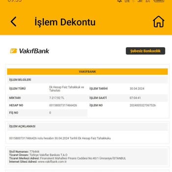 VakıfBank Ek Hesap Faizinden Haksız Kazanç