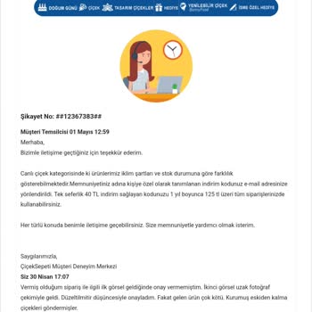 Çiçek Sepeti Kusurlu Ürünü