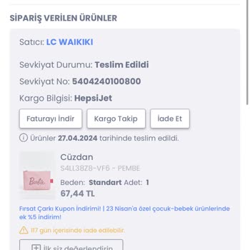 LCW Waikiki Defolu Ürün Yolluyor Ve Mağdur Bırakılıyorum