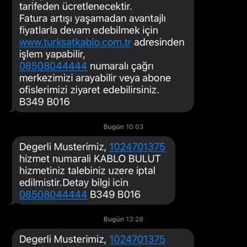 TÜRKSAT Kablo TV Müşteri Hakları Şikayeti