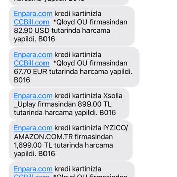 Enpara Kredi Kartımdan İzinsiz İşlemler Ve Güvenlik Sorunu