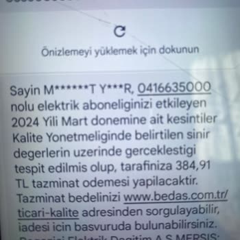 Bedaş'tan Gelen Tazminat Hakkı Mesajı