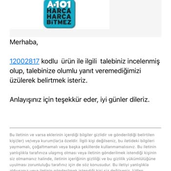 A101 Son Kullanma Tarihi Gelmemiş Ürün Açılmadan Bozuk Çıktı.