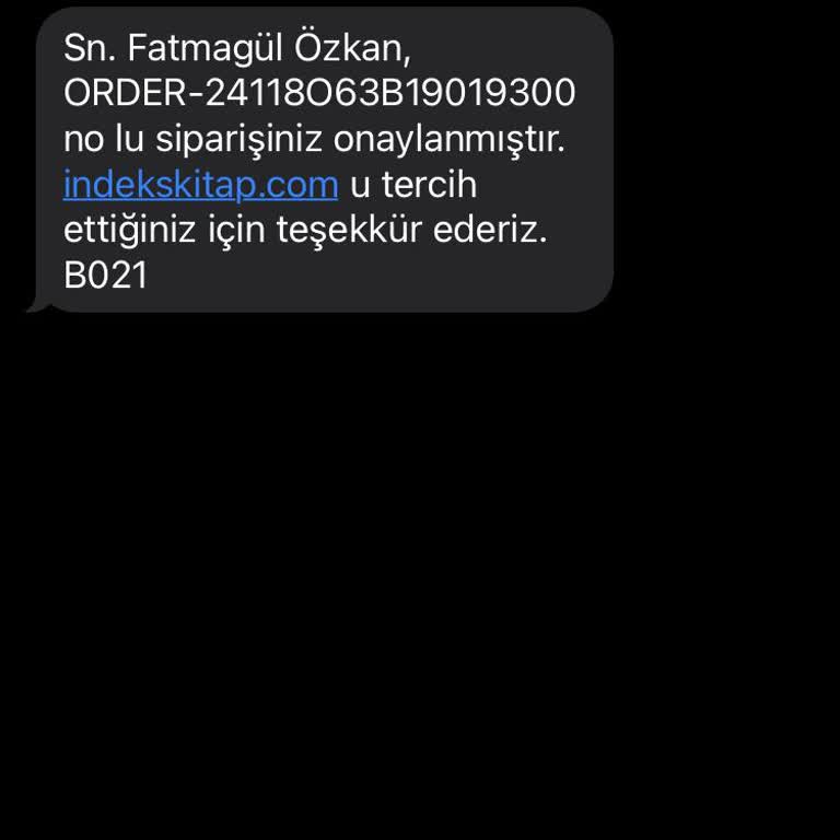 İndeks Kitapçılık Kargo Takip Numarası Vermedi
