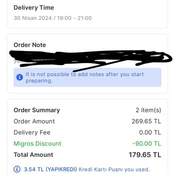 Migros Sanal Market Teslimat Sorunları