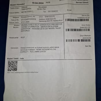 Vatan Bilgisayar Addison Sam S23fe Şeffaf Kılıf Şarj Ve Mic. Sorunu